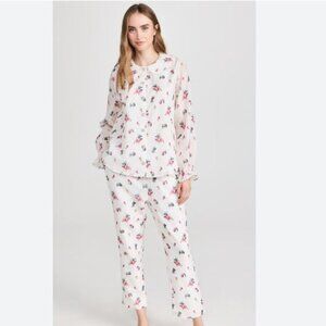 Hill House Ivory Floral Rosemary Going Out Pajamas NWT